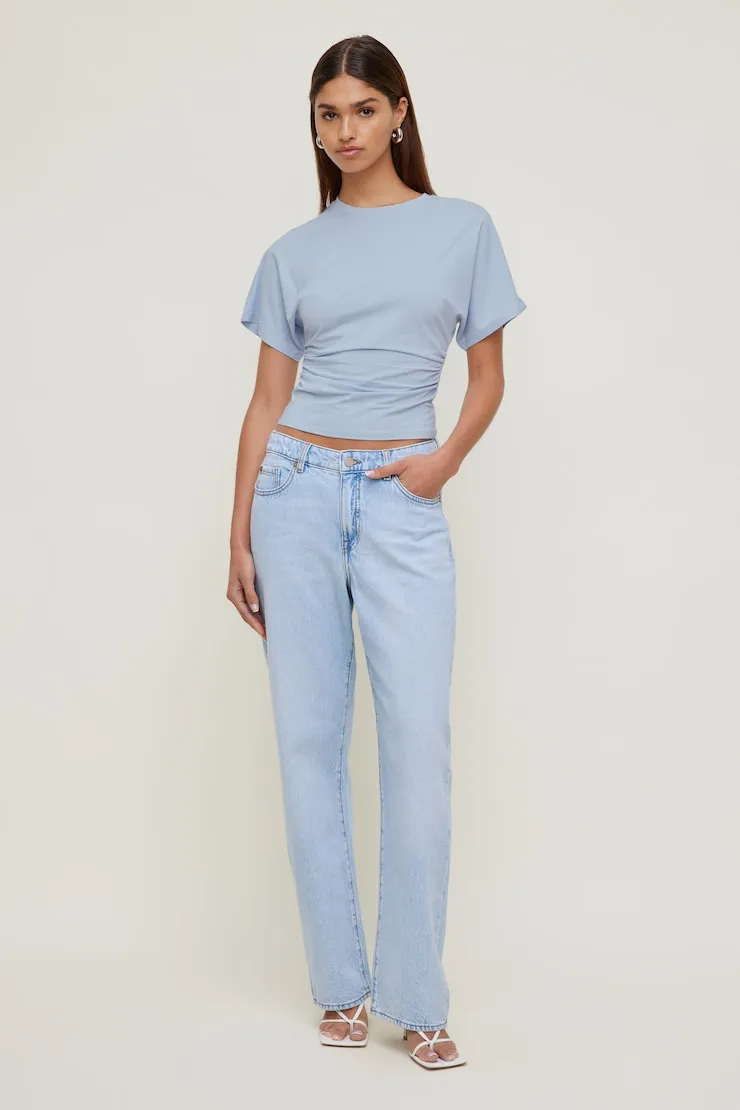 Mika Mid Rise Relaxed Straight Leg Jeans - Dynamite - Blue - Women Clothing sold by Dynamite product image thumbnail 3