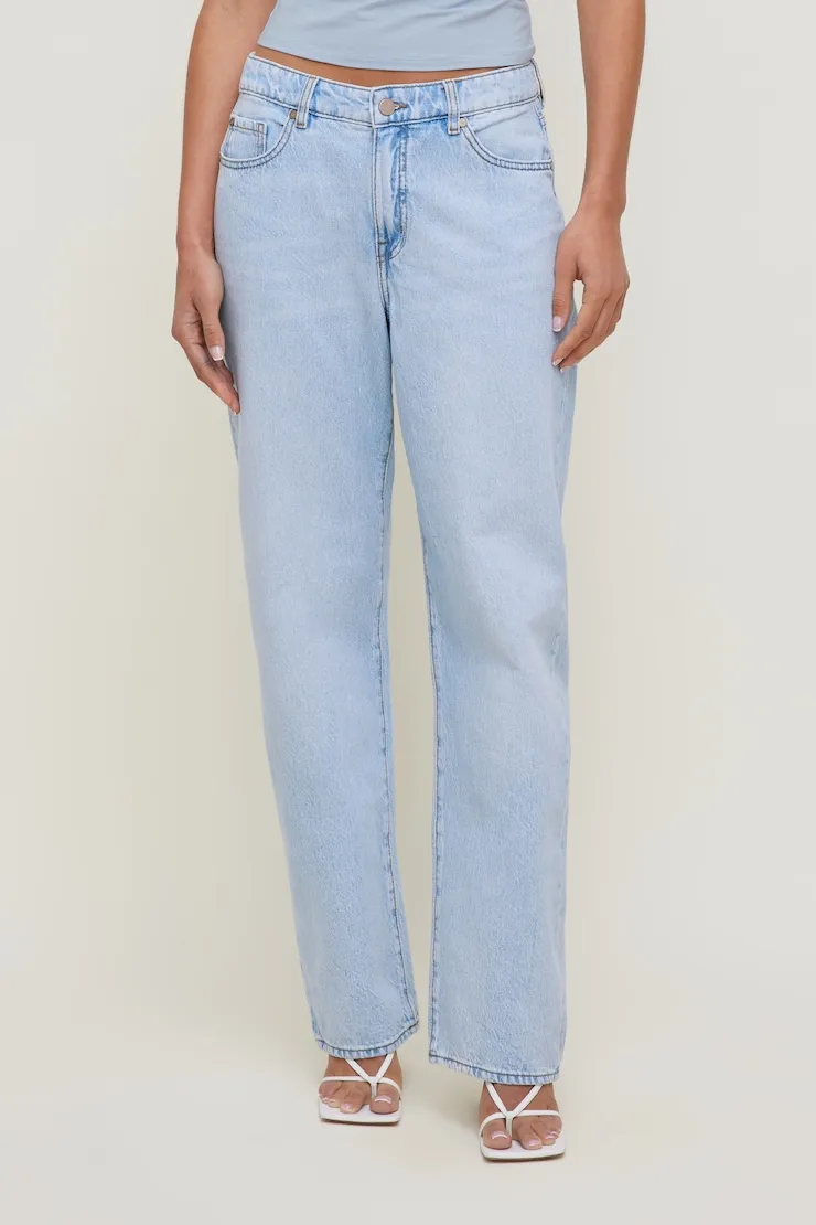 Mika Mid Rise Relaxed Straight Leg Jeans - Dynamite - Blue - Women Clothing sold by Dynamite product image thumbnail 4