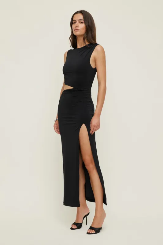 Elia Sculpt Maxi Dress - Dynamite - Black - Women Clothing made by Dynamite