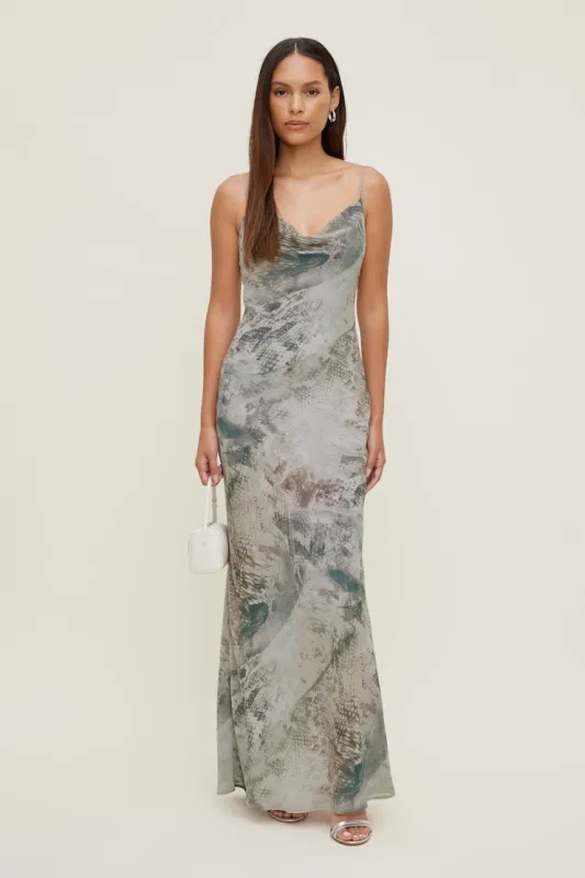 Alessia Maxi Slip Dress - Dynamite - Blue - Women Clothing made by Dynamite