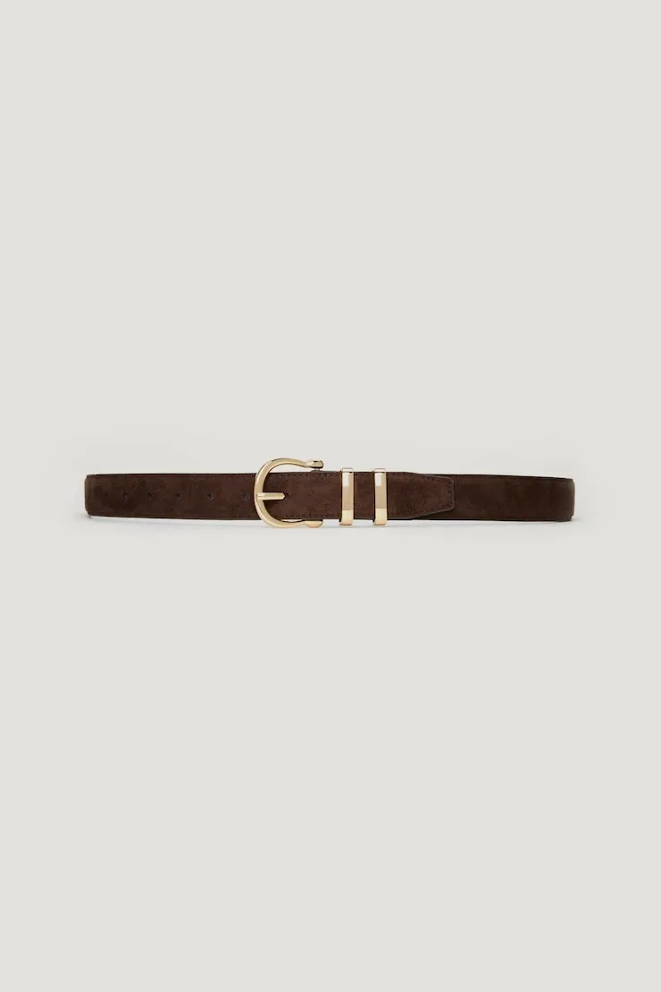 Classic Faux Leather Belt - Dynamite - Brown - Women Clothing sold by Dynamite