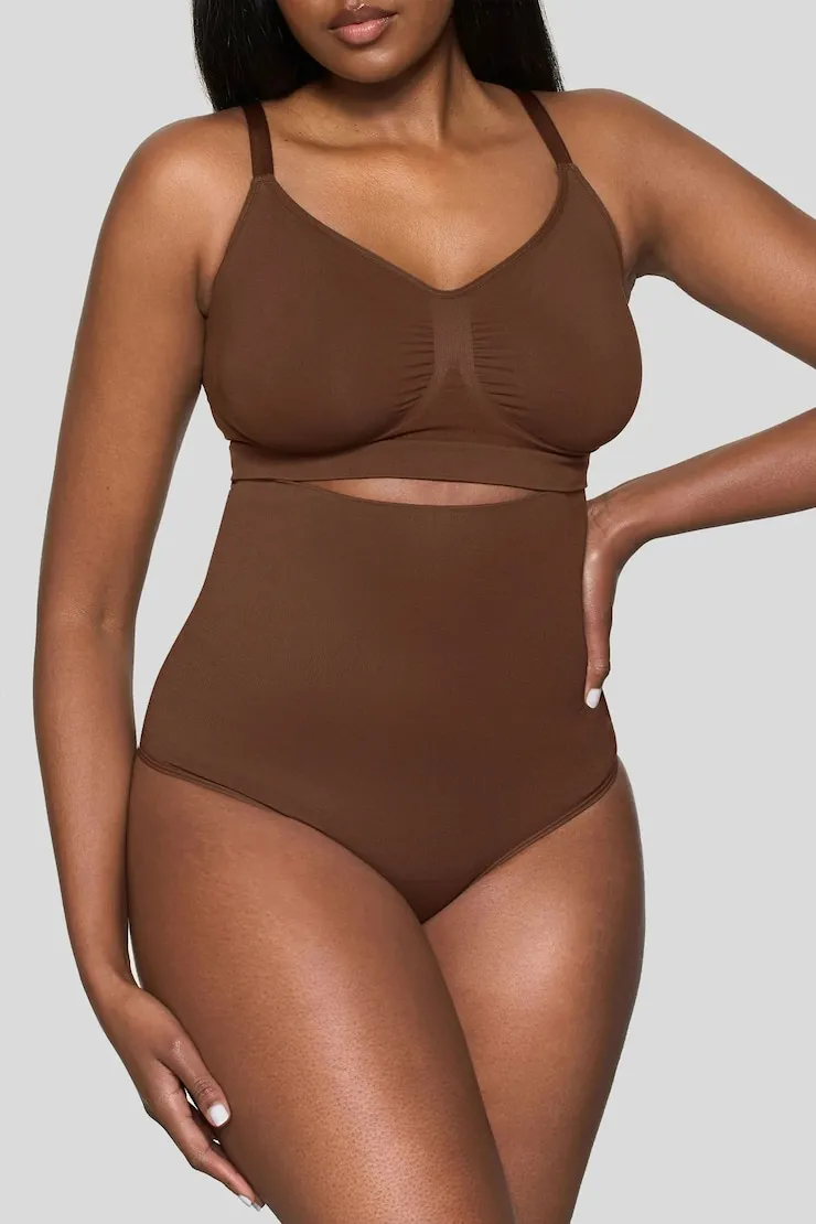 BOOMBA | High-Waisted Shapers - Dynamite - Beige - Women Clothing sold by Dynamite product image thumbnail 4