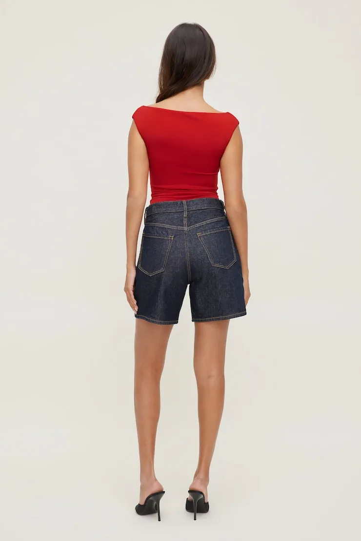 Harper High Rise Jean Shorts - Dynamite - Blue - Women Clothing sold by Dynamite product image thumbnail 2