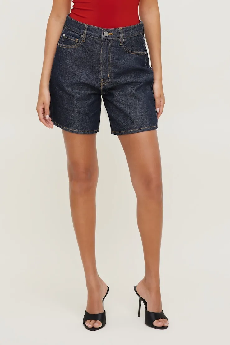 Harper High Rise Jean Shorts - Dynamite - Blue - Women Clothing sold by Dynamite product image thumbnail 3
