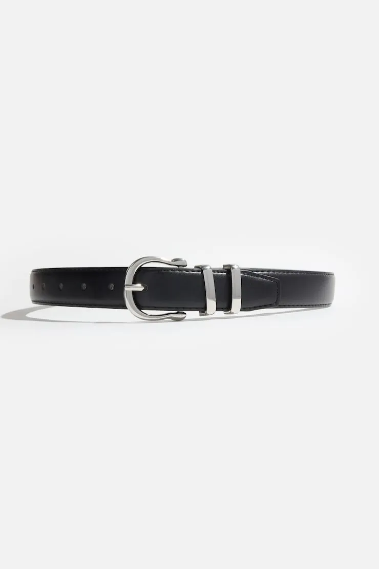 Classic Faux Leather Belt - Dynamite - Black - Women Clothing sold by Dynamite