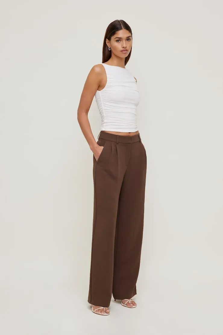 Alex Airflow Wide Leg Pants - Dynamite - Brown - Women Clothing sold by Dynamite product image thumbnail 3
