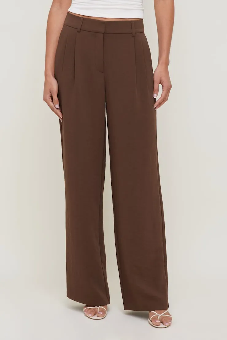 Alex Airflow Wide Leg Pants - Dynamite - Brown - Women Clothing sold by Dynamite product image thumbnail 4