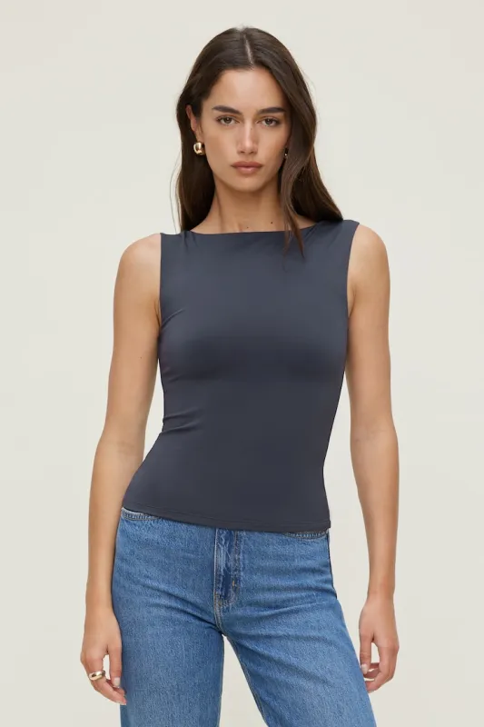 Nola Sculpt Tank Top - Dynamite - Blue - Women Clothing made by Dynamite