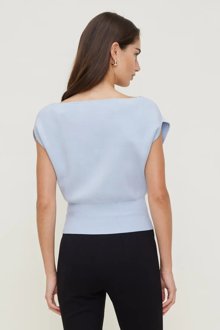 Aria Boat Neck Sweater - Dynamite - Blue - Women Clothing sold by Dynamite product image thumbnail 2