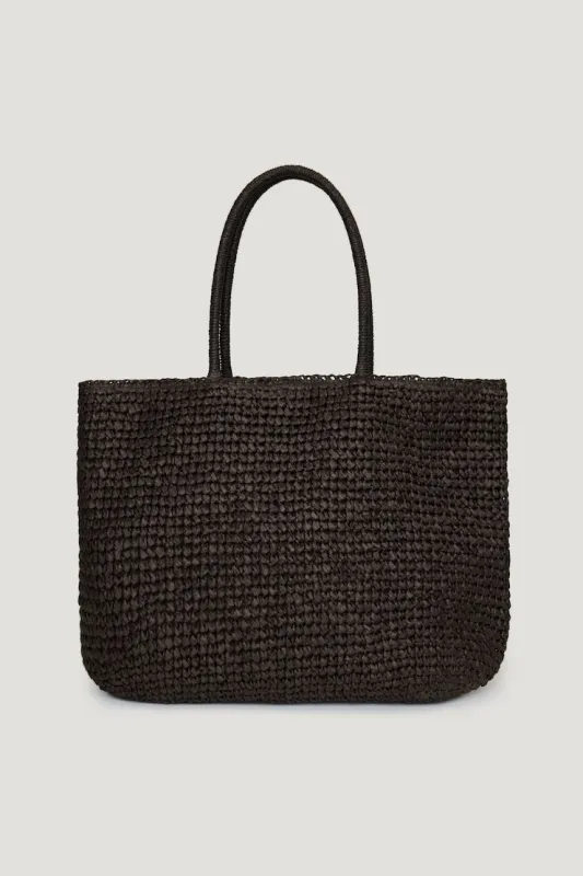 Straw Tote Bag - Dynamite - Brown - Women Clothing made by Dynamite