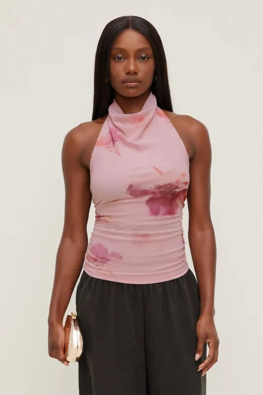 Bry Mesh Halter Top - Dynamite - Pink - Women Clothing made by Dynamite