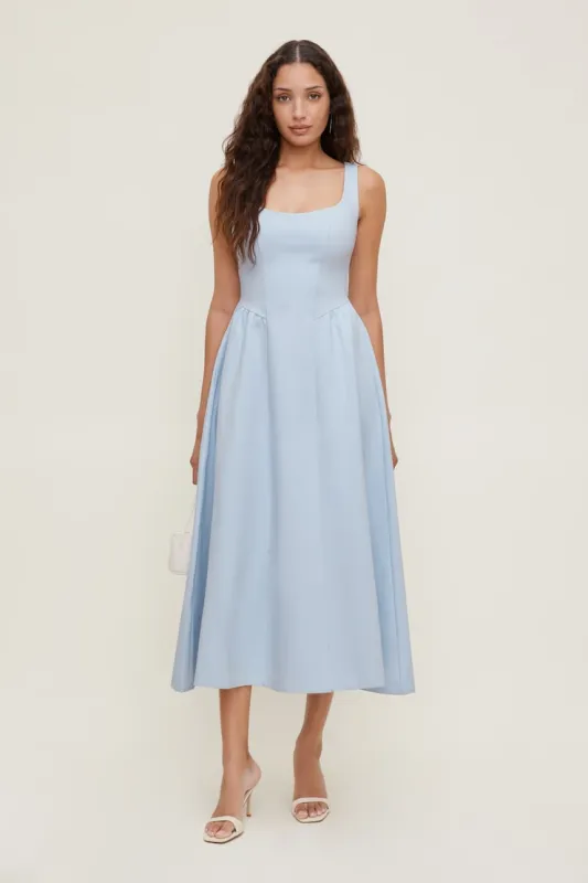 Irina Ponte Midi Dress - Dynamite - Blue - Women Clothing made by Dynamite