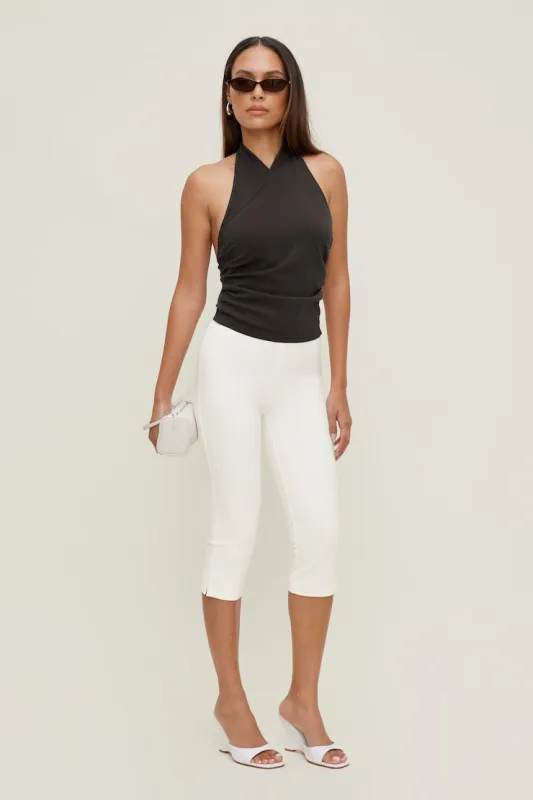 Liv Capri Pants - Dynamite - White - Women Clothing made by Dynamite
