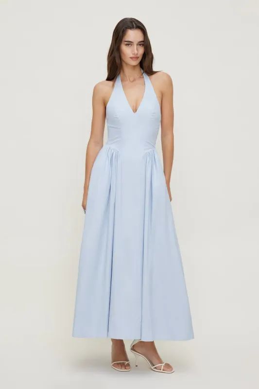 Taylor Poplin Maxi Dress - Dynamite - Blue - Women Clothing made by Dynamite