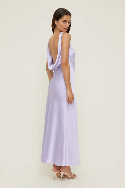 Nora Satin Maxi Slip Dress - Dynamite - Purple - Women Clothing made by Dynamite
