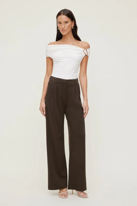 Alex Anywear Wide Leg Pants - Dynamite - Brown - Women Clothing made by Dynamite