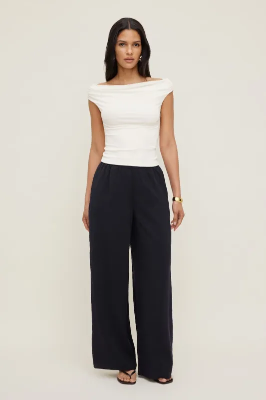 Priya Wide Leg Pants - Dynamite - Navy - Women Clothing made by Dynamite