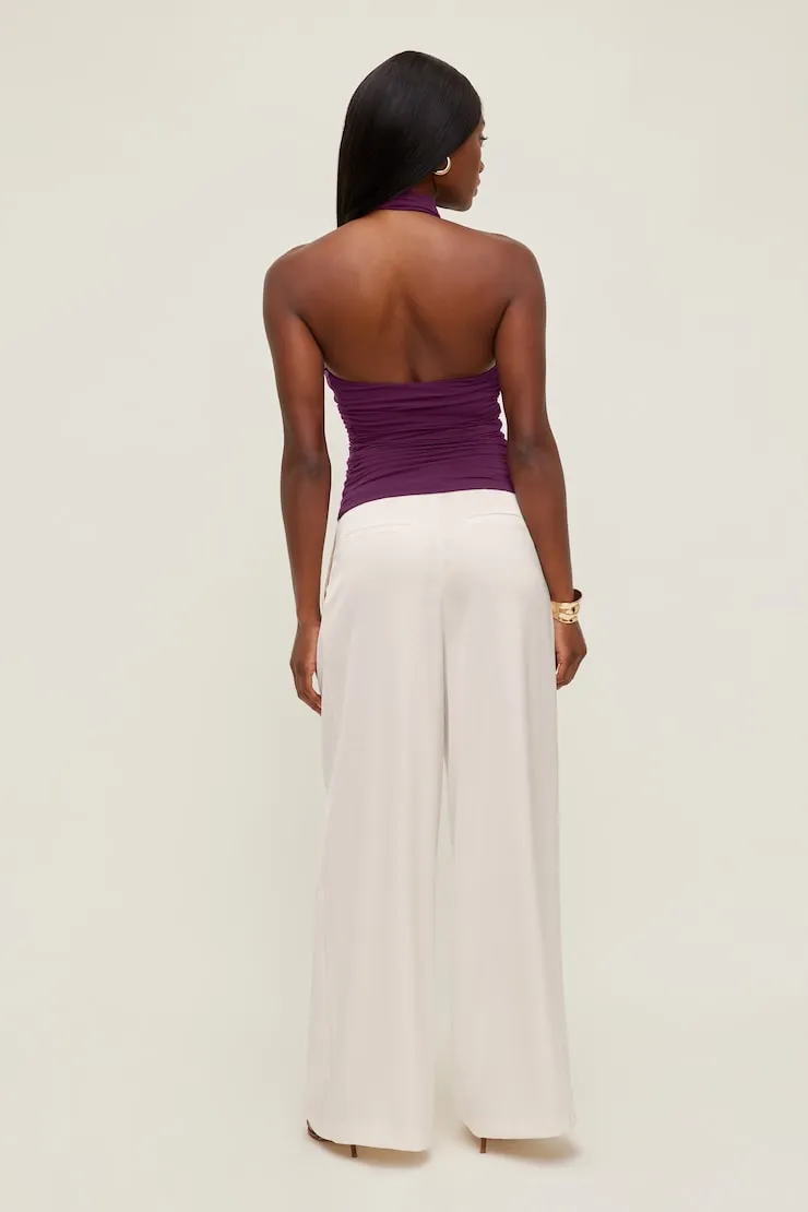 Satin Wide Leg Pants - Dynamite - Beige - Women Clothing sold by Dynamite product image thumbnail 2