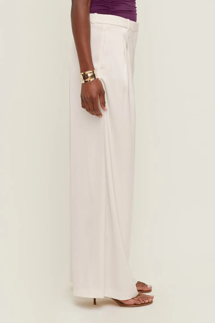 Satin Wide Leg Pants - Dynamite - Beige - Women Clothing sold by Dynamite product image thumbnail 4