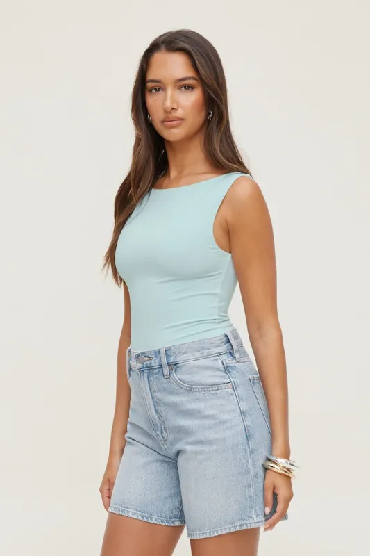 Nola Sculpt Tank Top - Dynamite - Blue - Women Clothing made by Dynamite