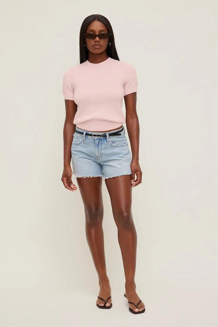 Clara Short Sleeve Sweater - Dynamite - Pink - Women Clothing sold by Dynamite product image thumbnail 3