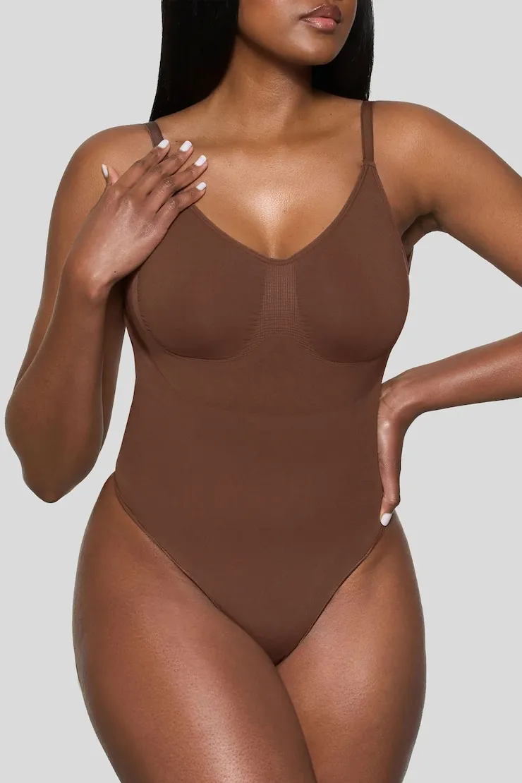 BOOMBA | Backless Sculpt Bodysuit - Dynamite - Beige - Women Clothing sold by Dynamite product image thumbnail 4
