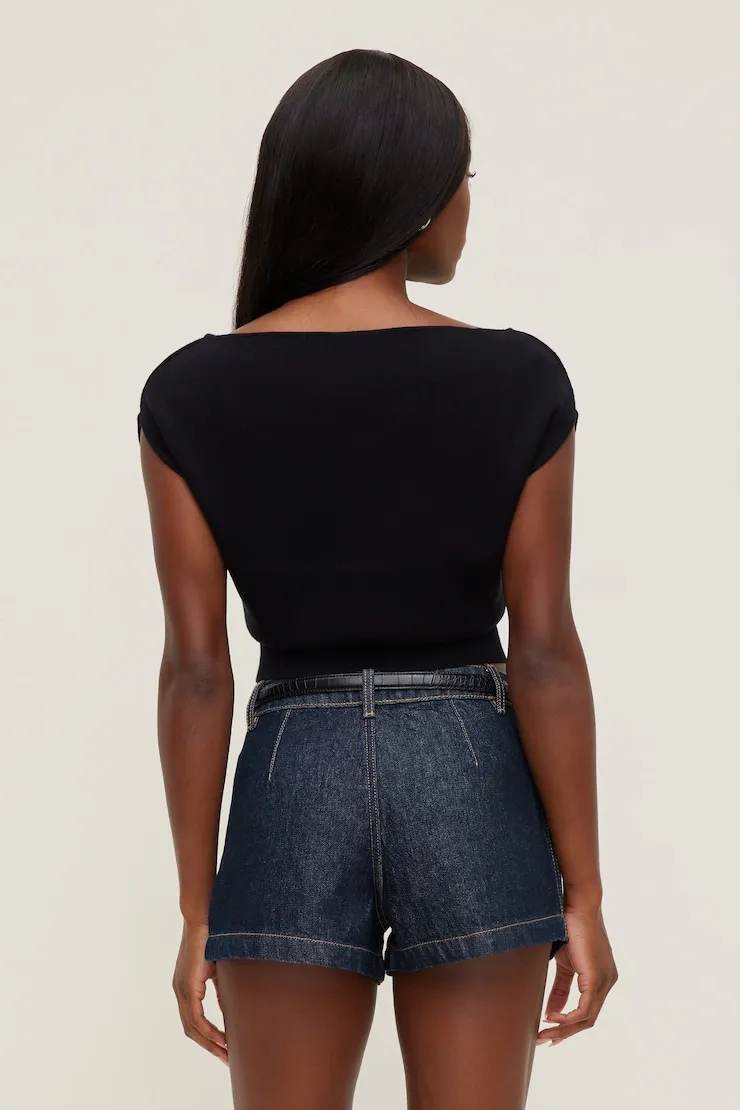 Aria Boat Neck Sweater - Dynamite - Black - Women Clothing sold by Dynamite product image thumbnail 2