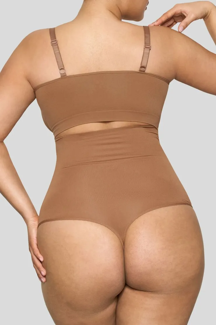 BOOMBA | High-Waisted Shapers - Dynamite - Brown - Women Clothing sold by Dynamite product image thumbnail 2