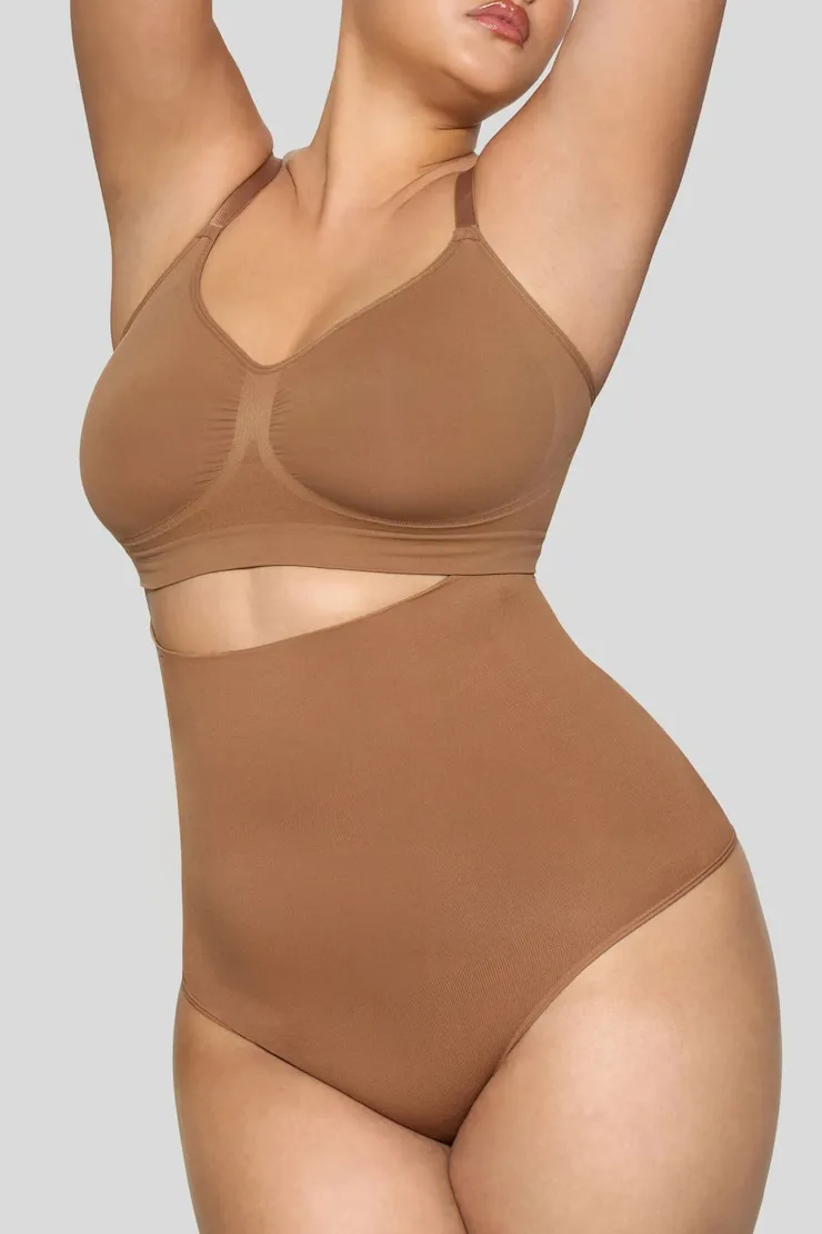 BOOMBA | High-Waisted Shapers - Dynamite - Brown - Women Clothing sold by Dynamite product image thumbnail 4