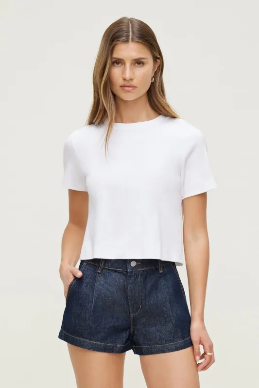 Everyday Cotton T Shirt - Dynamite - White - Women Clothing made by Dynamite