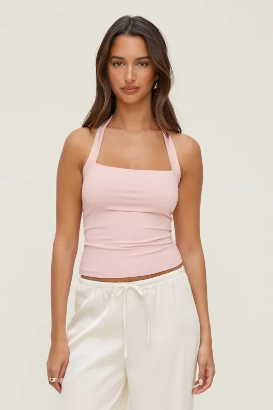Sculpt Halter Top - Dynamite - Pink - Women Clothing made by Dynamite