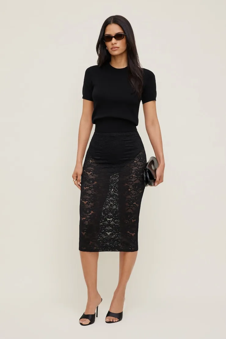 Clara Short Sleeve Sweater - Dynamite - Black - Women Clothing sold by Dynamite product image thumbnail 3