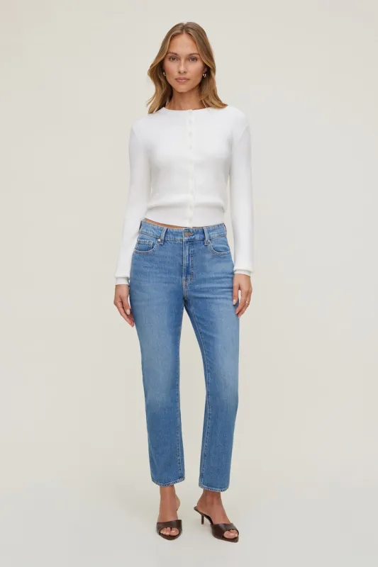 Frenchie High Rise Slim Leg Jeans - Dynamite - Blue - Women Clothing made by Dynamite