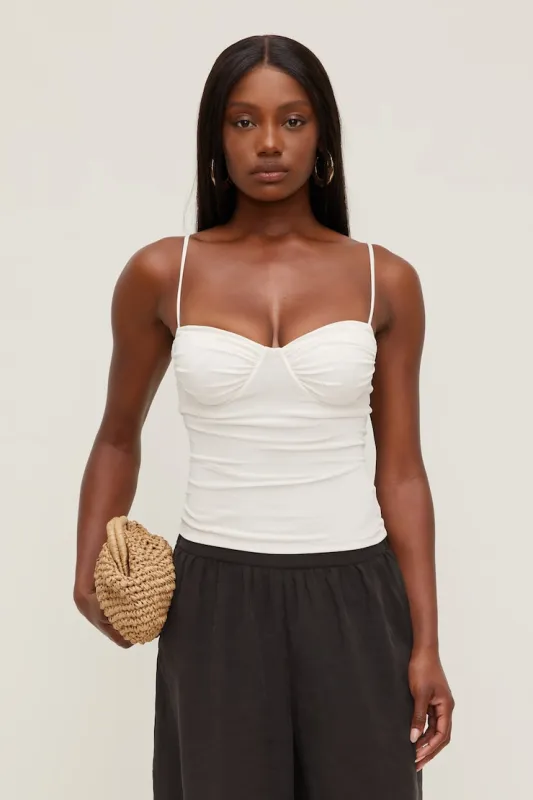 Monet Mesh Top - Dynamite - White - Women Clothing made by Dynamite