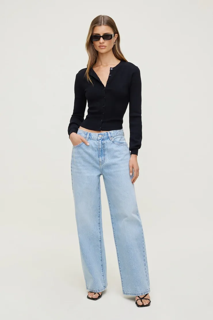 Rebecca Crewneck Cardigan - Dynamite - Black - Women Clothing sold by Dynamite product image thumbnail 3