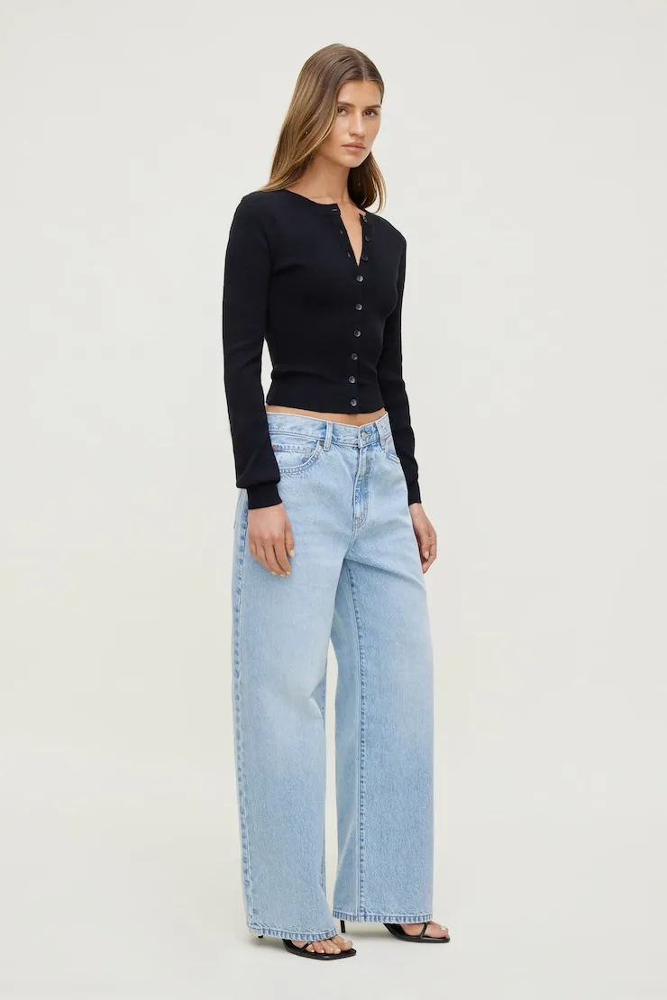 Rebecca Crewneck Cardigan - Dynamite - Black - Women Clothing sold by Dynamite product image thumbnail 5
