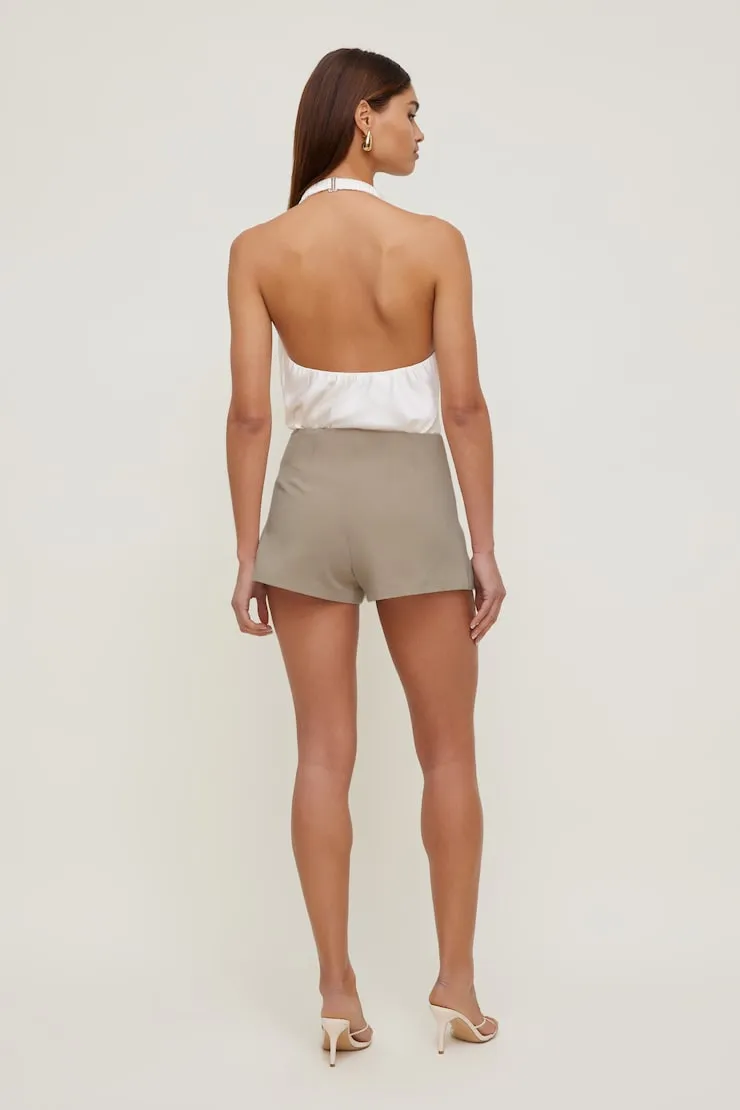 Ultra High Rise A Line Shorts - Dynamite - Beige - Women Clothing sold by Dynamite product image thumbnail 2