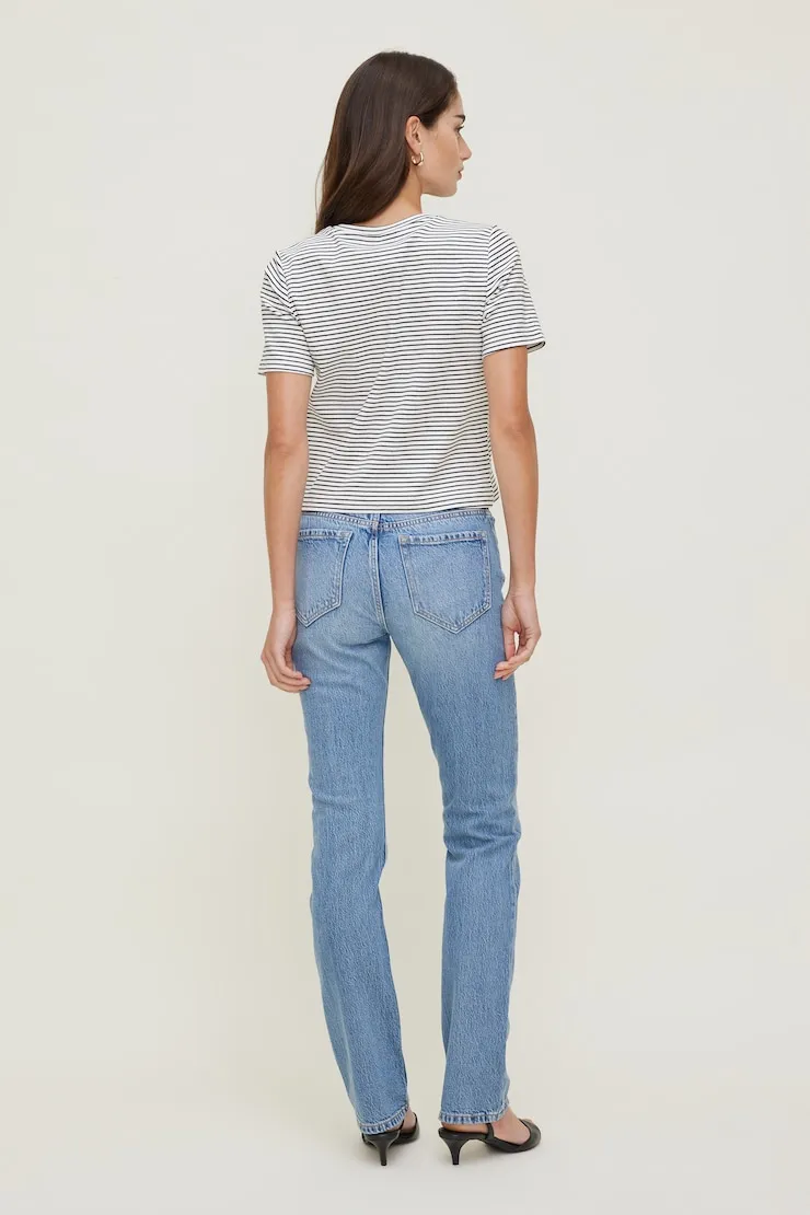 Everyday Striped Heavy Cotton T Shirt - Dynamite - White - Women Clothing sold by Dynamite product image thumbnail 4