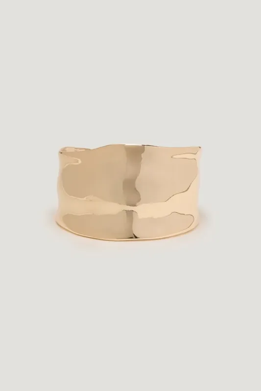 Warped Cuff Bracelet - Dynamite - Yellow - Women Clothing made by Dynamite