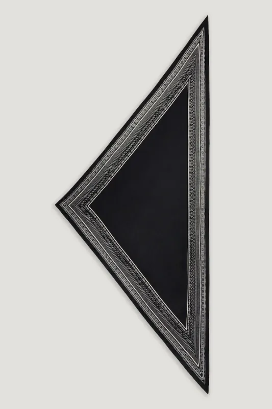 Paisley Triangle Scarf - Dynamite - Black - Women Clothing made by Dynamite