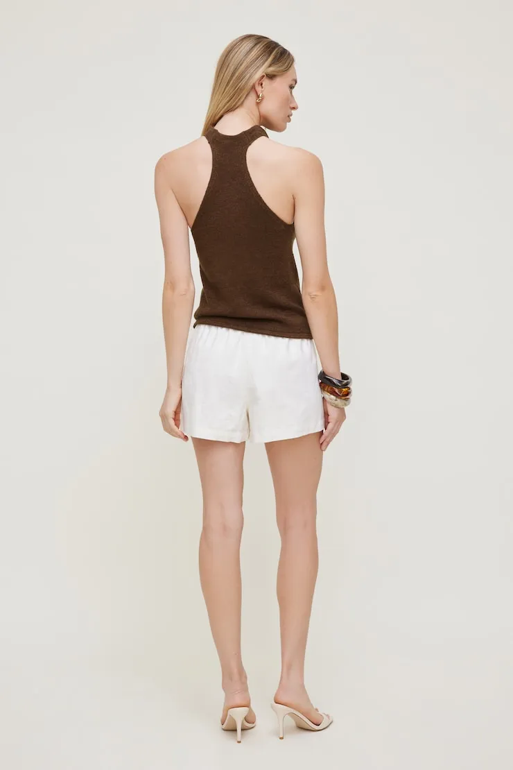 Linen High Rise Shorts - Dynamite - White - Women Clothing sold by Dynamite product image thumbnail 2