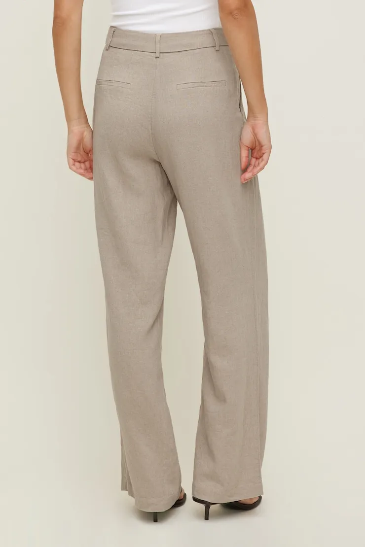 Alex Linen Wide Leg Pants - Dynamite - Beige - Women Clothing sold by Dynamite product image thumbnail 4