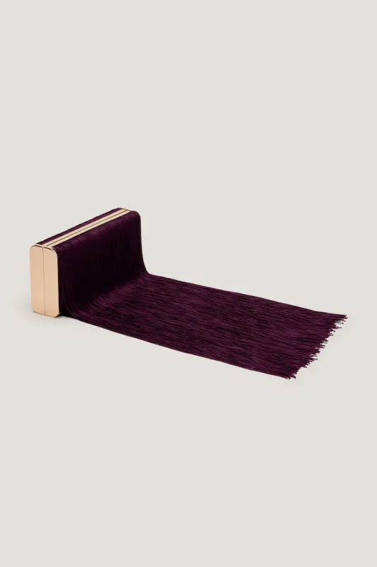 Fringe Box Clutch - Dynamite - Purple - Women Clothing made by Dynamite