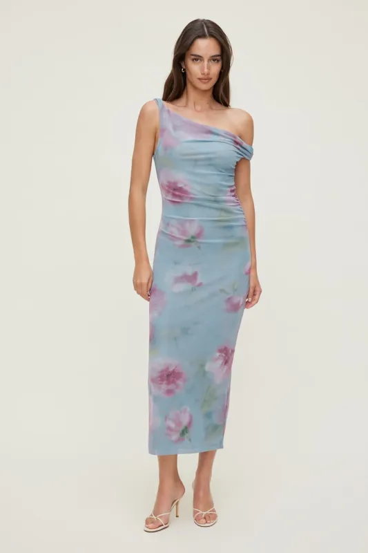 Jayde Mesh Midi Dress - Dynamite - Blue - Women Clothing made by Dynamite