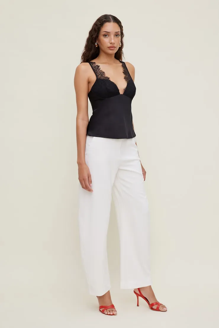 Satin Lace Cami Top - Dynamite - Black - Women Clothing sold by Dynamite product image thumbnail 5
