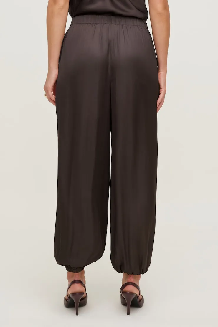 Satin Balloon Pants - Dynamite - Brown - Women Clothing sold by Dynamite product image thumbnail 5