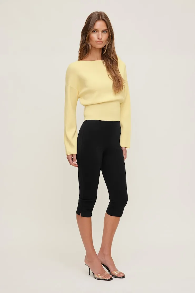 Cinched Boat Neck Sweater - Dynamite - Yellow - Women Clothing sold by Dynamite product image thumbnail 5