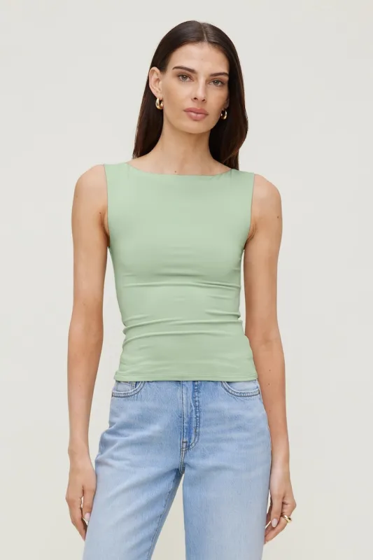 Nola Sculpt Tank Top - Dynamite - Green - Women Clothing made by Dynamite