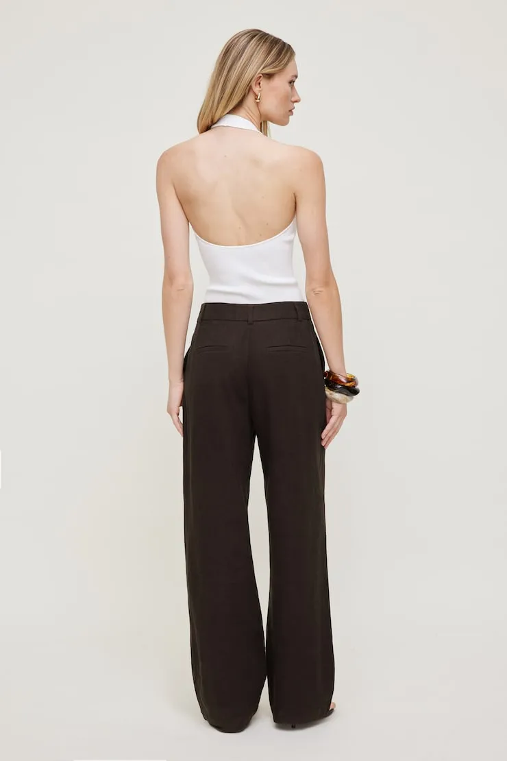 Alex Linen Wide Leg Pants - Dynamite - Brown - Women Clothing sold by Dynamite product image thumbnail 2