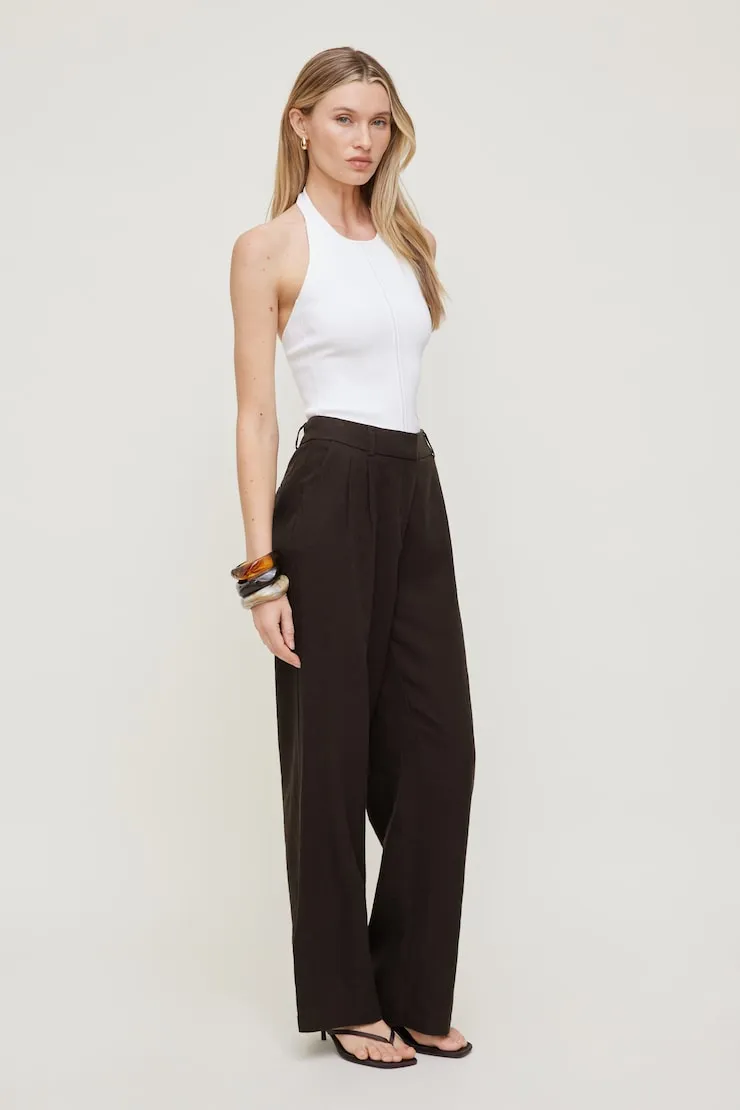 Alex Linen Wide Leg Pants - Dynamite - Brown - Women Clothing sold by Dynamite product image thumbnail 3